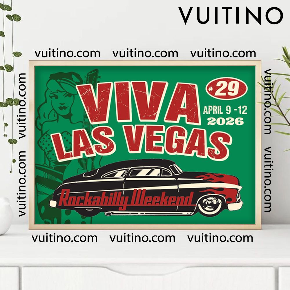Viva Las Vegas Rockabilly Weekend 2026 Horizontal Poster No Frame Viva Las Vegas Rockabilly Weekend 2026 Horizontal Poster No Frame