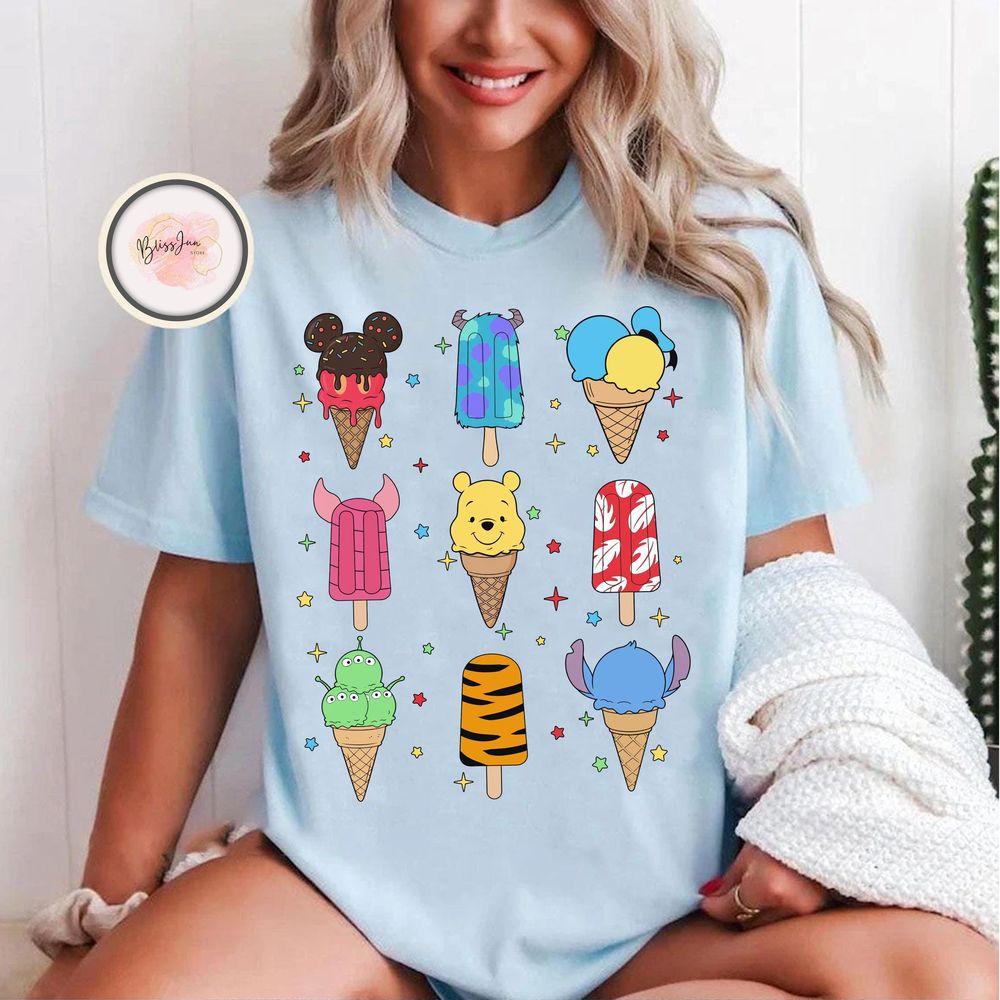 Cute Coquette Pixar Characters Ice Cream Apparel