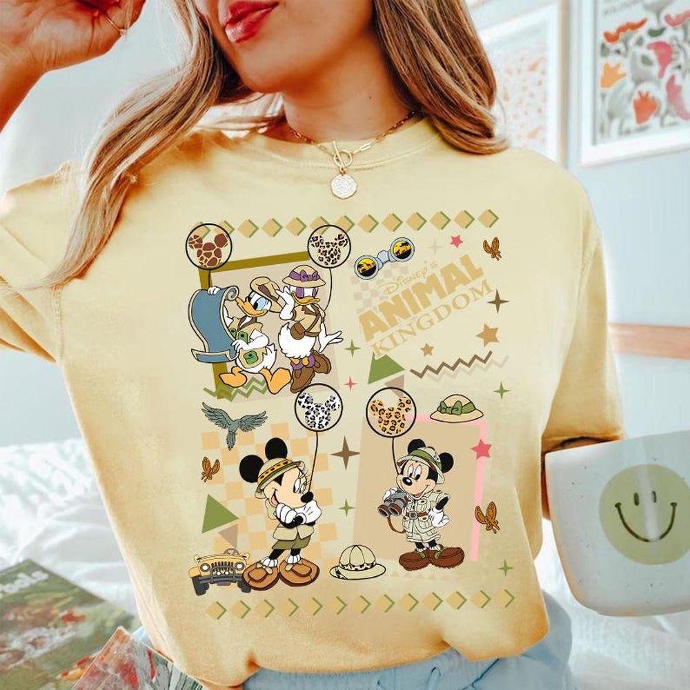 Disney Animal Kingdom Mickey And Friends Checkered Retro Merch