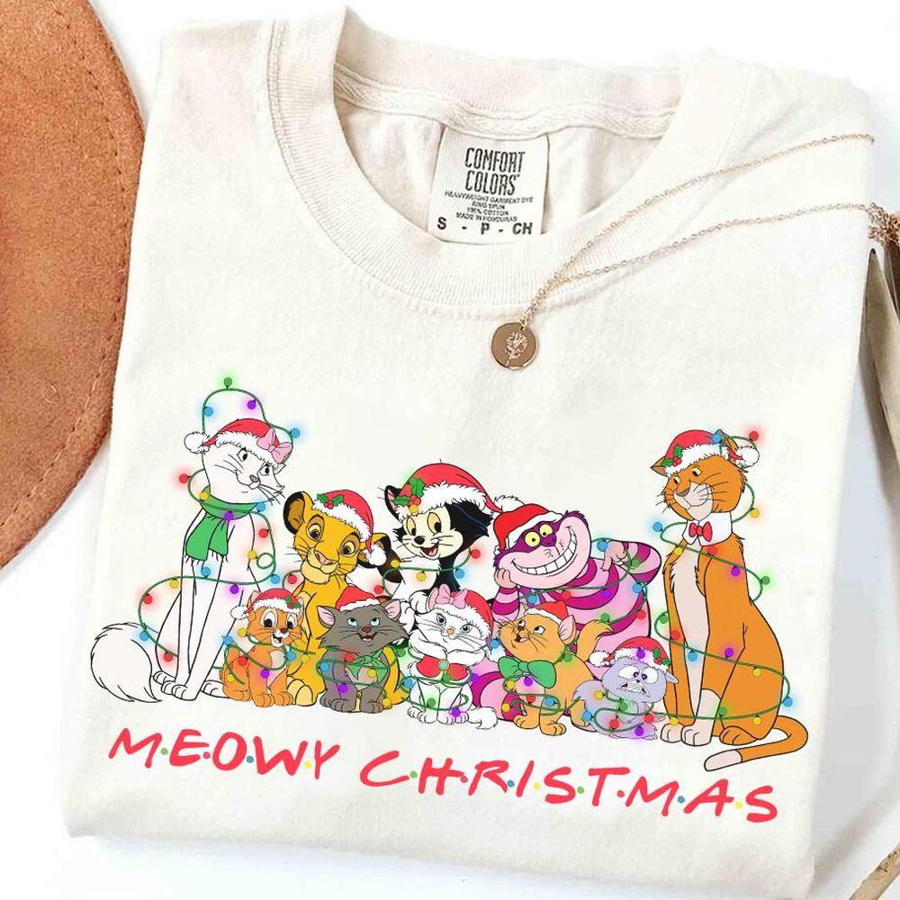 Disney Cats Meowy Christmas Group Shirt