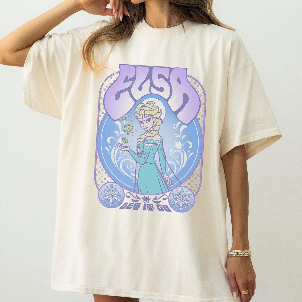 Disney Frozen Elsa Let It Go Seventies Retro Portrait Apparel