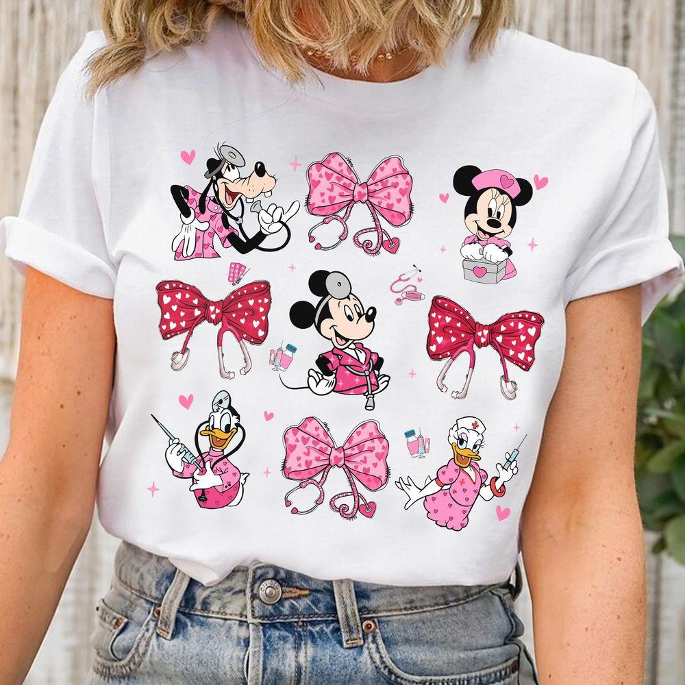 Disney Mickey And Friends Coquette Bows Nurse Valentine Merch