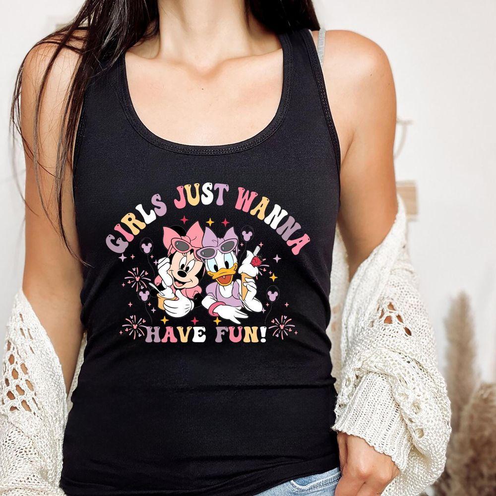 Disney Minnie Daisy Summer Tank Top Girls Just Wanna Have Sun Disney Besties Tank Top Disneyworld Tank Disney Summer Tank Tops Merch