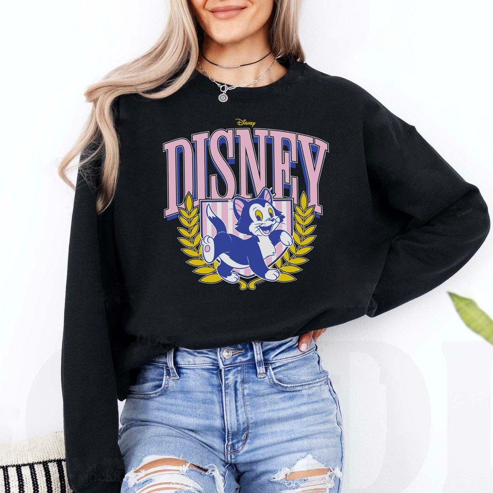 Disney Pinocchio Figaro Cat Collegiate Varsity Crest Apparel