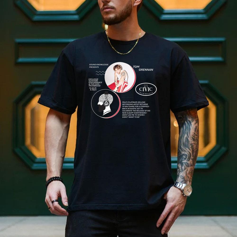 Art Tom Grennan Everywhere I Went Led Me To Where I Didnt Want To Be Album 2025 2 Shirt