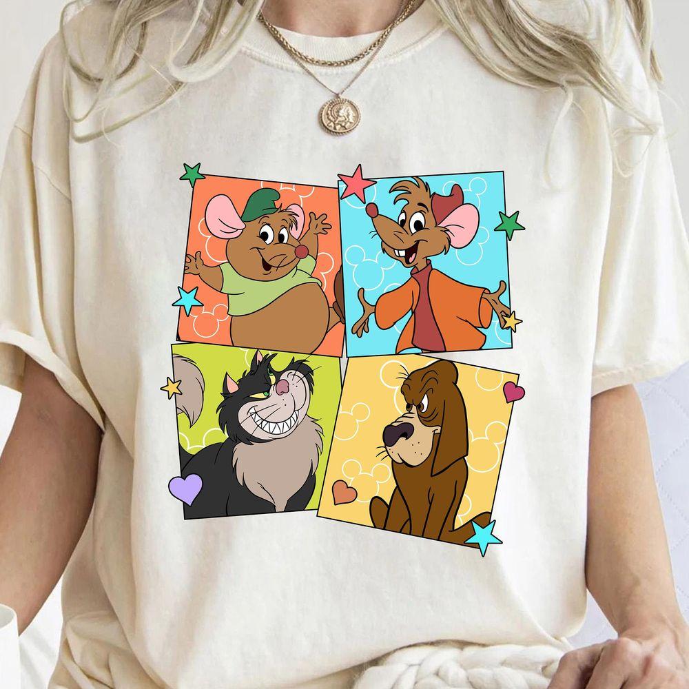 Cinderella Gus Jaq Lucifer Bruno Group Portrait Apparel