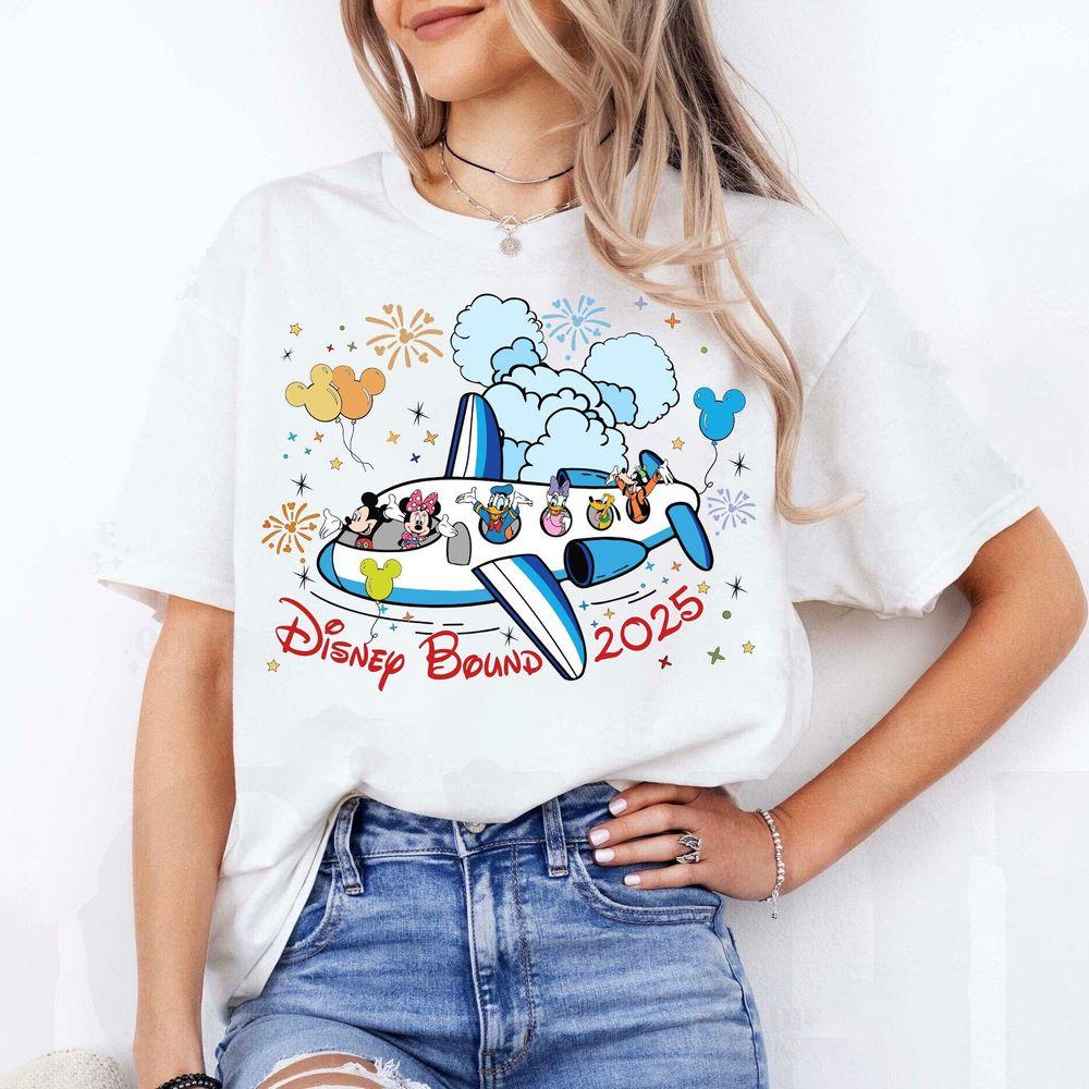 Disney Bound 2025 Mickey And Friends Plane Flying Shirt