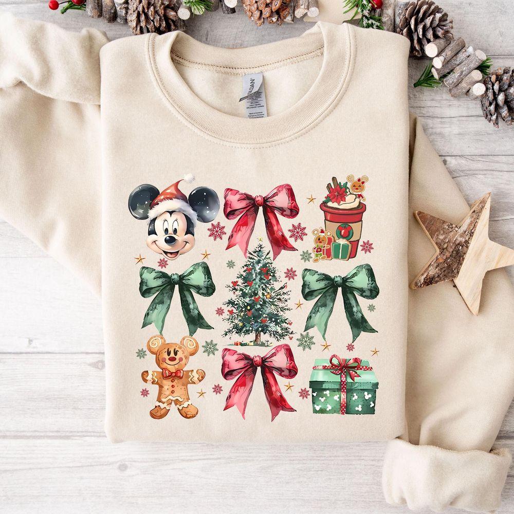 Disney Bow Gingerbread Christmas Tree Shirt