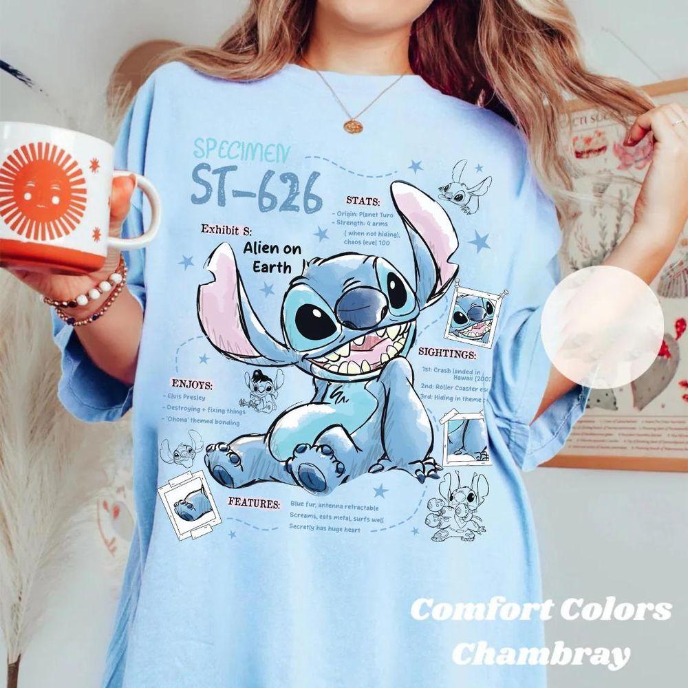 Disney Lilo Stitch Movie 2025 Characteristics Sketch Shirt
