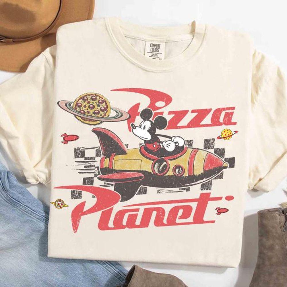 Disney Pizza Planet Mickey Space Alien Swirling Saucers Merch