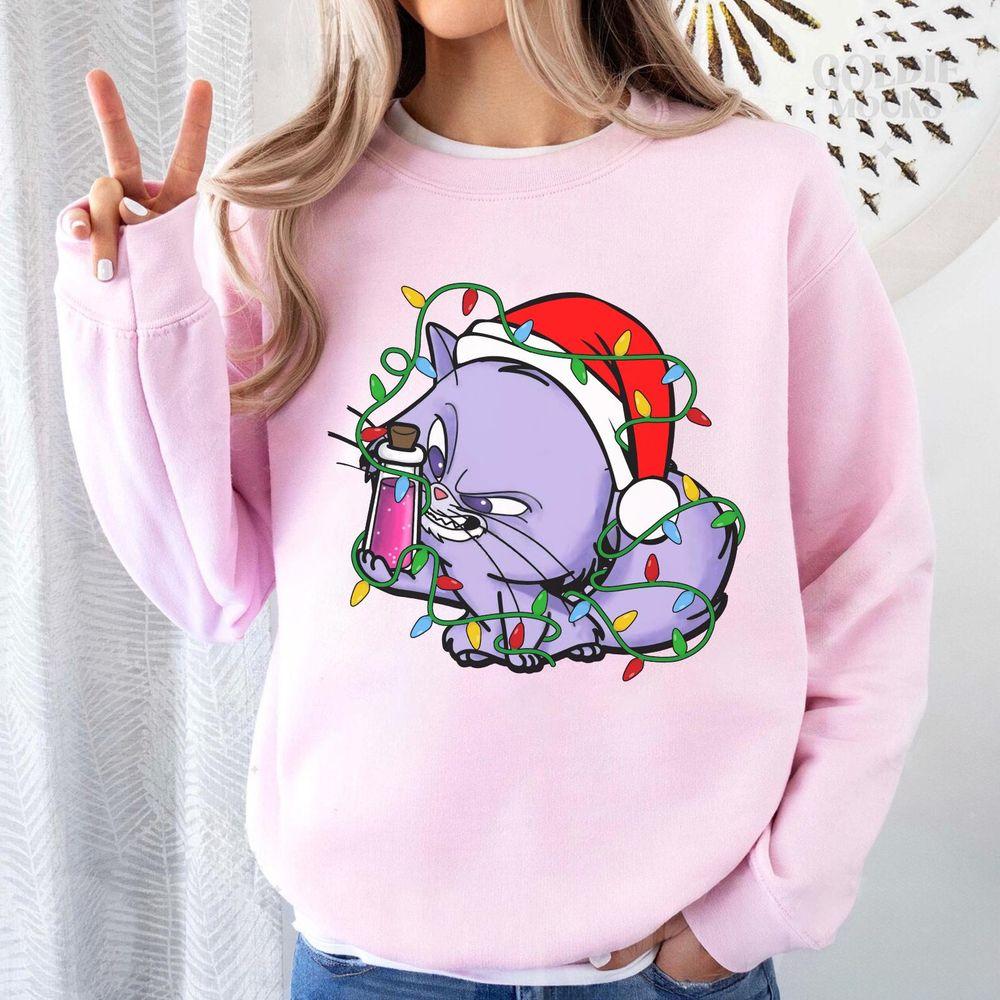 Disney The Emperors New Groove Yzma Cat Christmas Lights Shirt