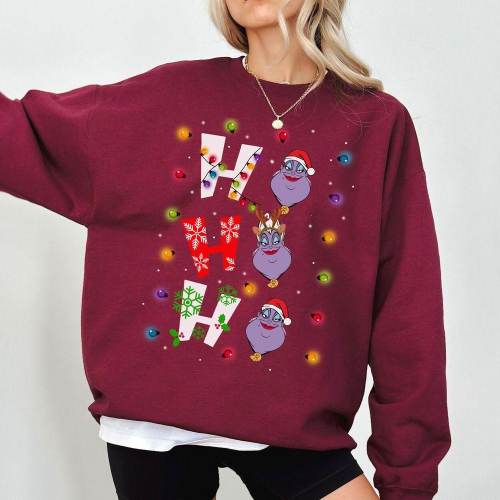 Disney Villain Ursula Christmas Lights Ho Ho Ho Merch