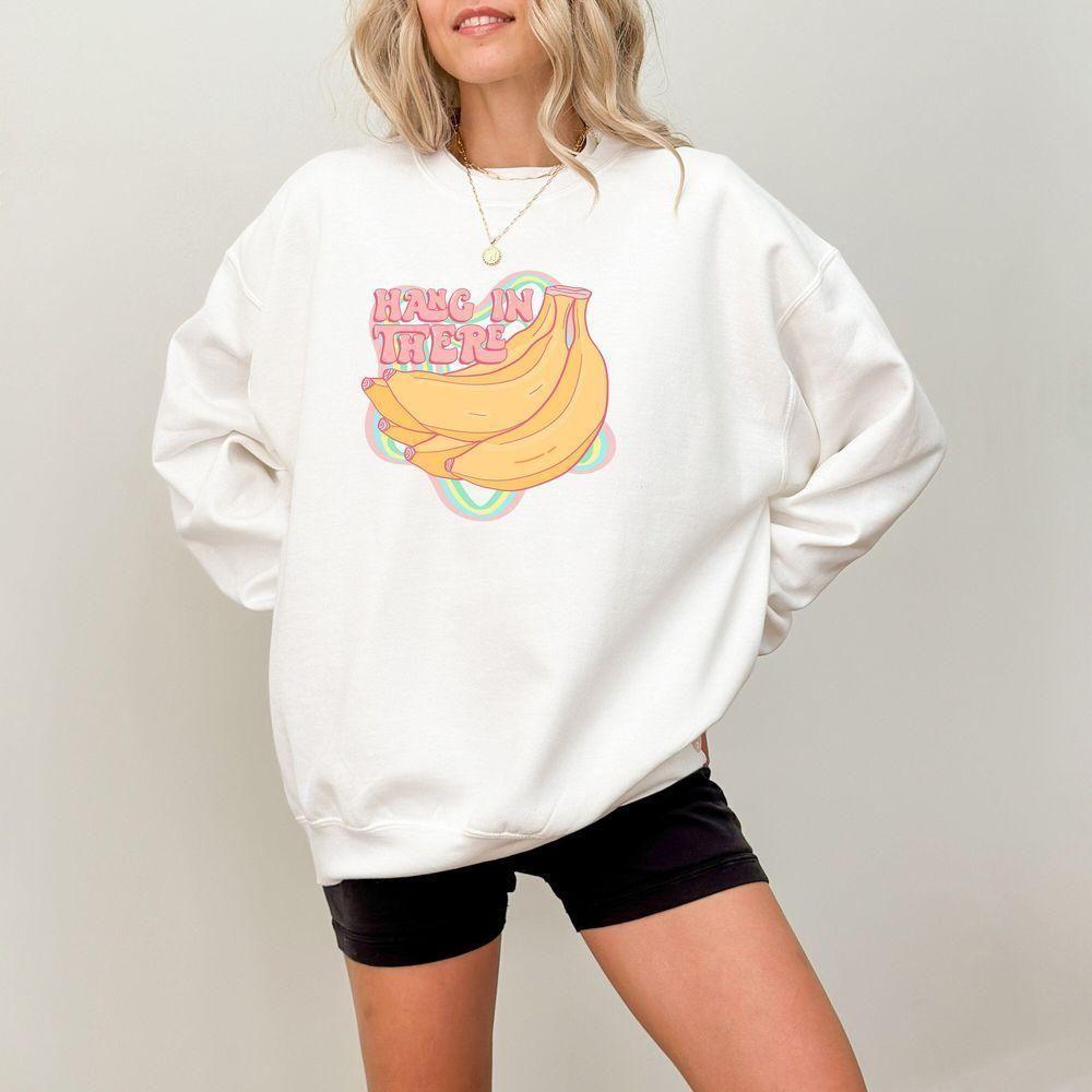 Retro Positivity Crew Neck Hang In There Positive Vibes Sweat Vuitino Merch Retro Positivity Crew Neck Hang In There Positive Vibes Sweat Vuitino Merch