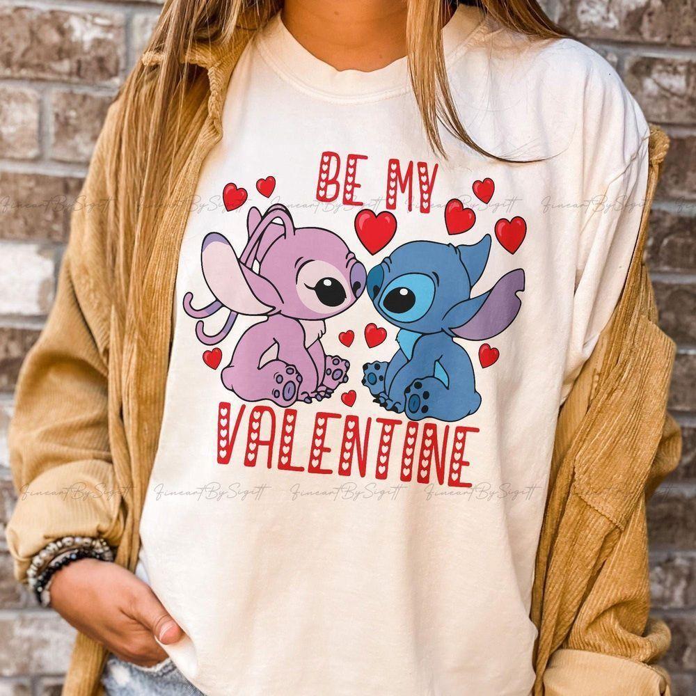 Stitch And Angel Valentine 2 Vuitino Shirt Stitch And Angel Valentine 2 Vuitino Shirt