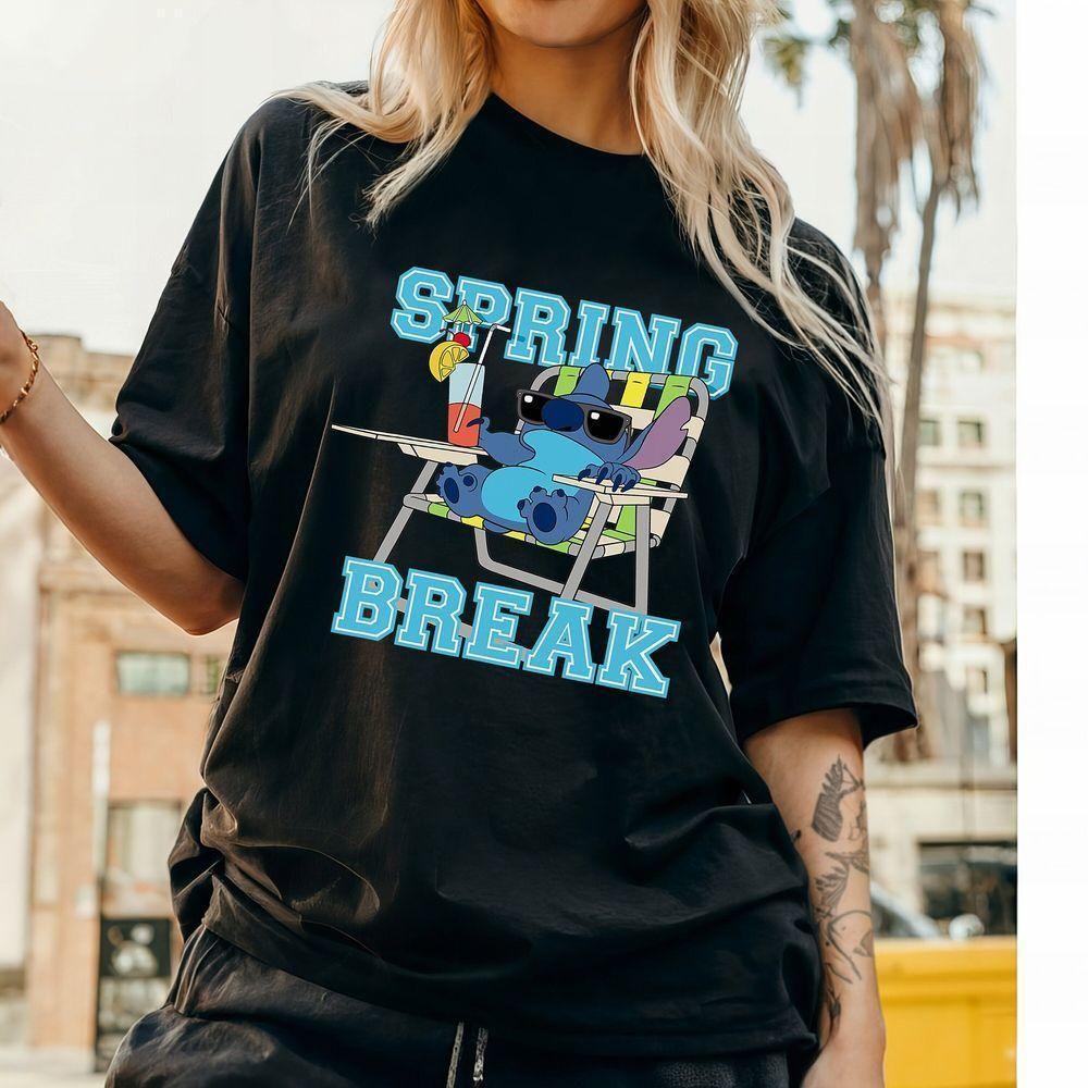 Stitch Beach Chair Chill Spring Break Disney Vuitino Shirt Stitch Beach Chair Chill Spring Break Disney Vuitino Shirt