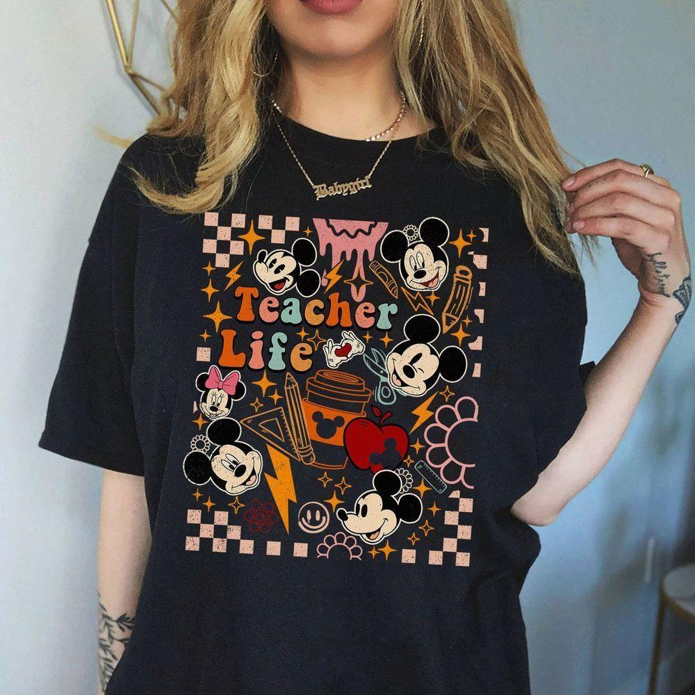 Teacher Life Checked Disney Vuitino Shirt Teacher Life Checked Disney Vuitino Shirt