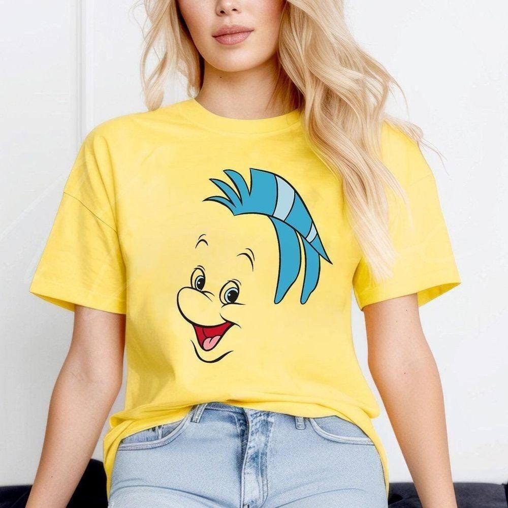 The Little Mermaid Flounder Big Face Costume Disney Vuitino Shirt The Little Mermaid Flounder Big Face Costume Disney Vuitino Shirt