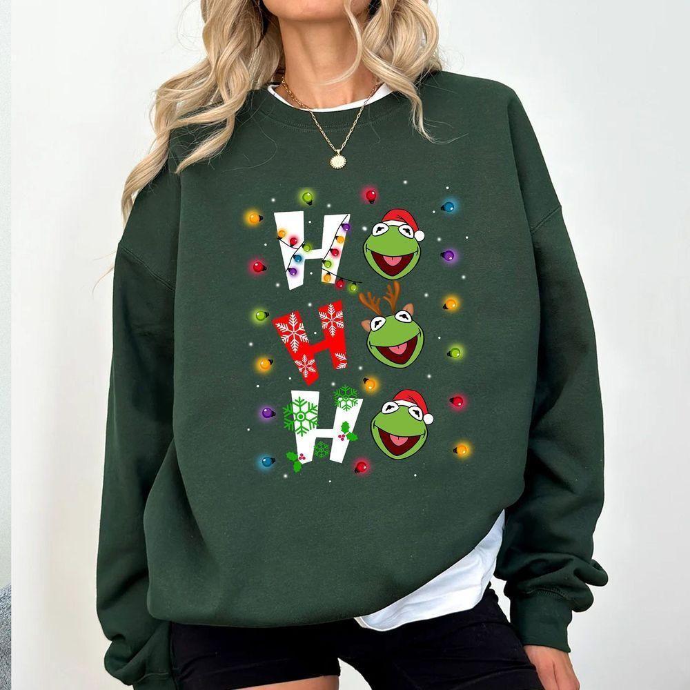 The Muppets Kermit The Frog Christmas Lights Ho Ho Ho Disney Vuitino Shirt The Muppets Kermit The Frog Christmas Lights Ho Ho Ho Disney Vuitino Shirt