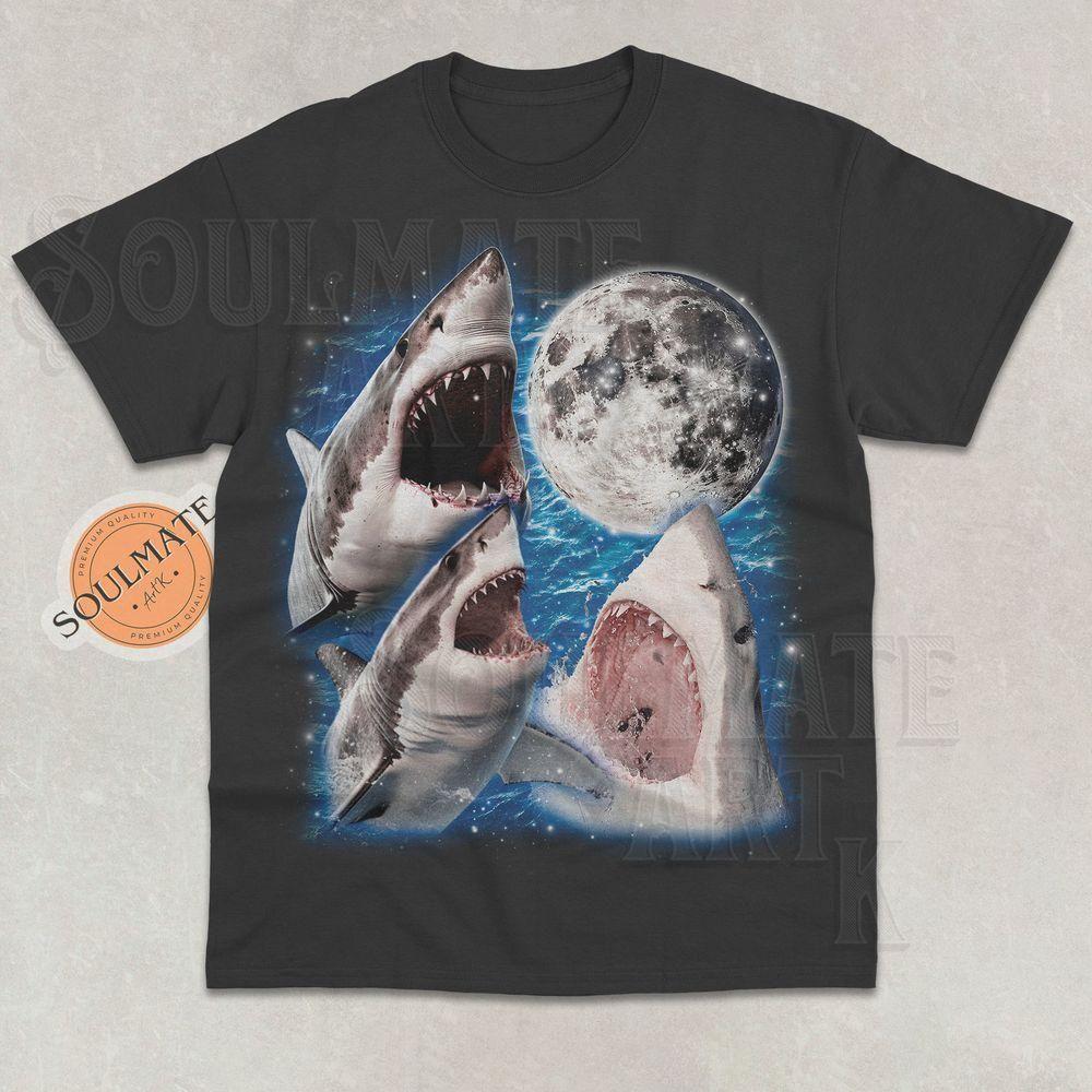 Three Sharks Moon Vuitino Apparel Three Sharks Moon Vuitino Apparel