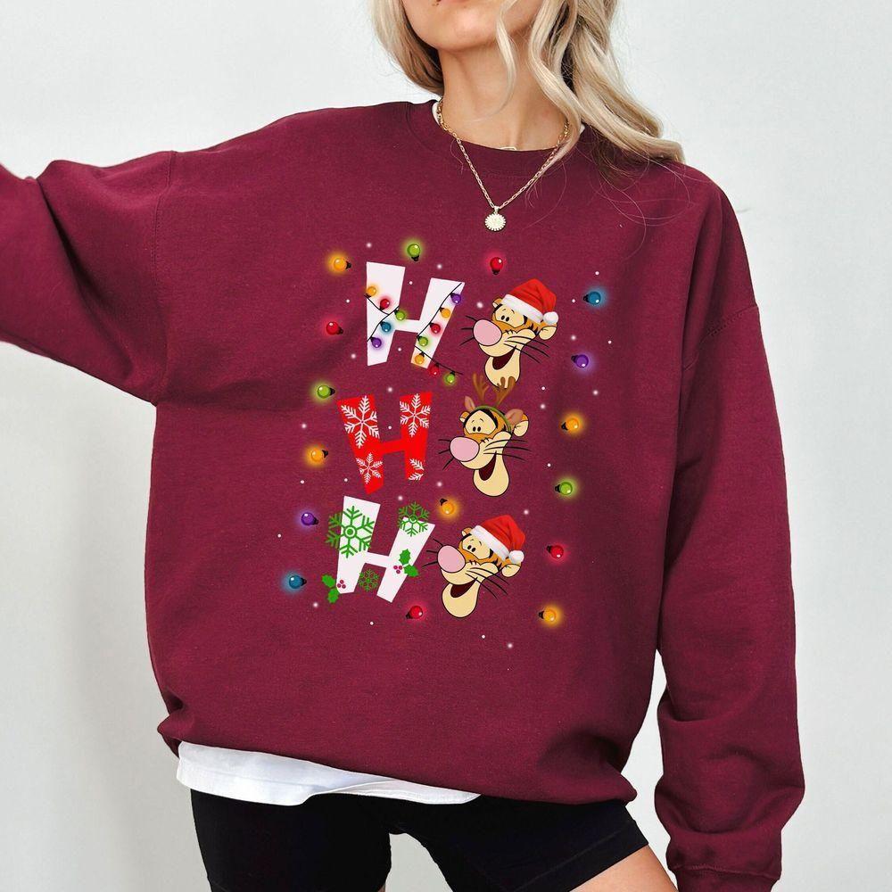 Tigger Christmas Lights Ho Ho Ho Disney Vuitino Shirt Tigger Christmas Lights Ho Ho Ho Disney Vuitino Shirt