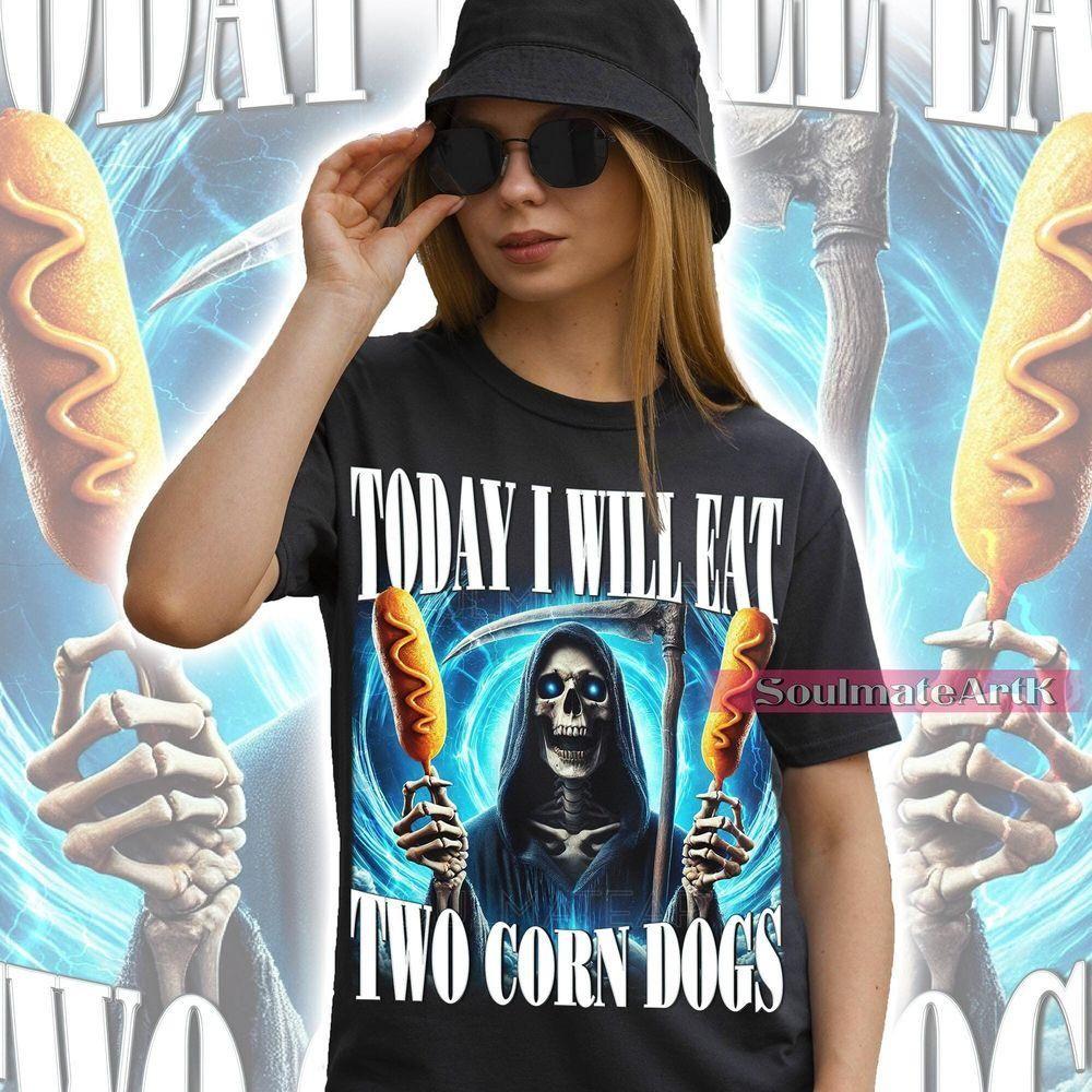 Today I Will Eat Two Corn Dogs Vuitino Shirt Today I Will Eat Two Corn Dogs Vuitino Shirt