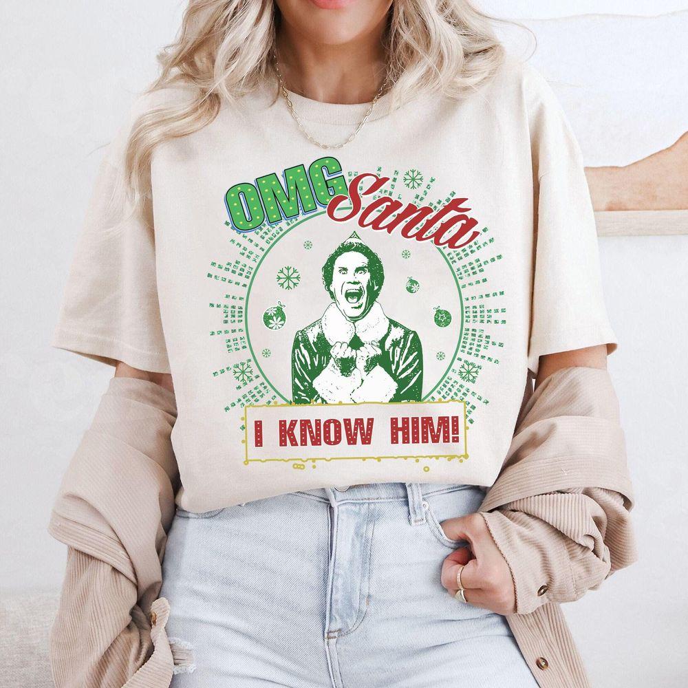 Buddy The Elf Omg Santa I Know Him Retro Merch