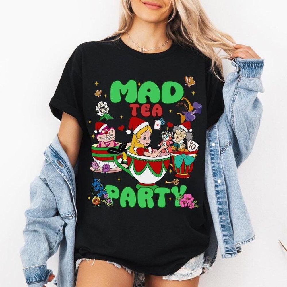 Disney Alice In The Wonderland Mad Tea Party Christmas Shirt
