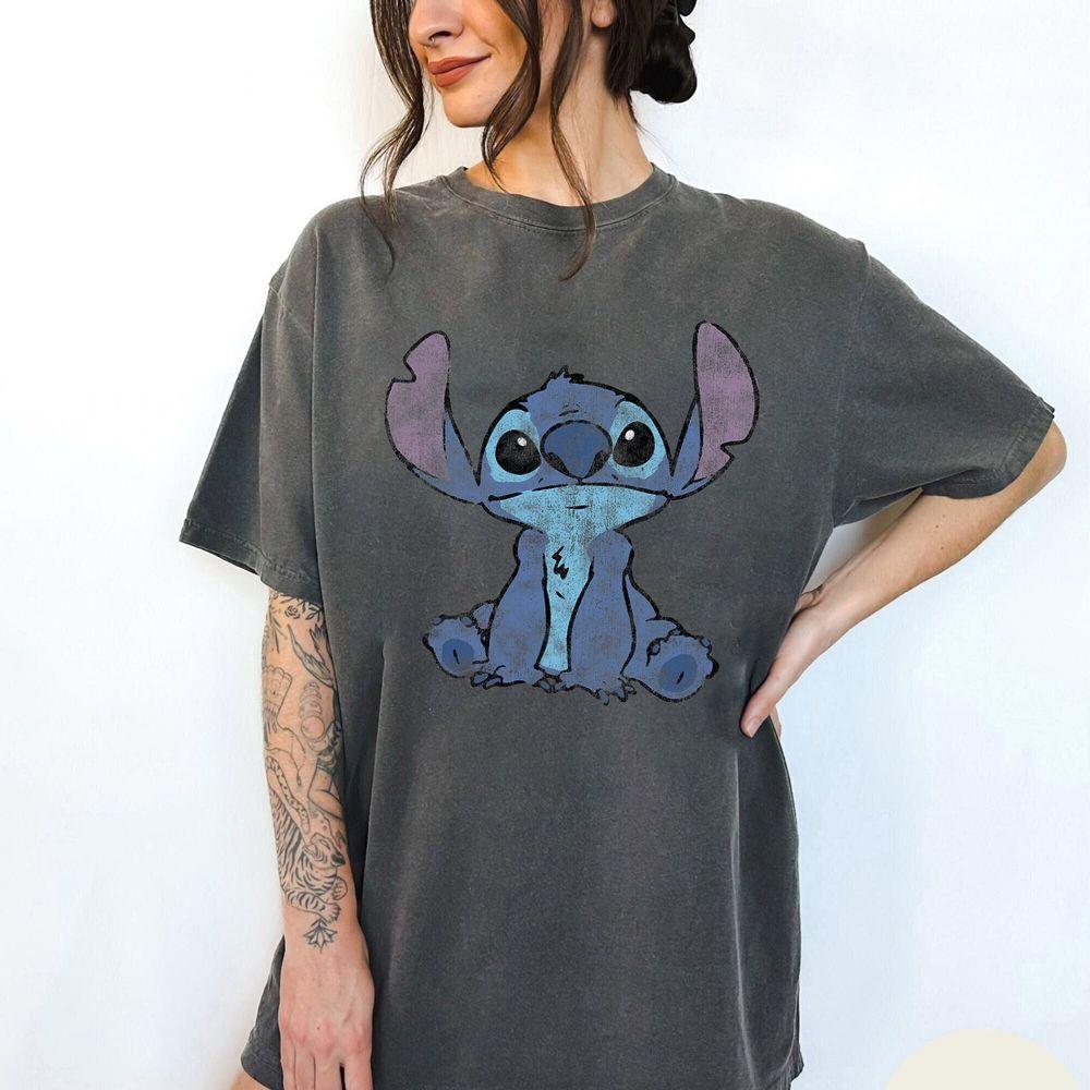 Disney Lilo Stitch Distressed Stitch Portrait Apparel