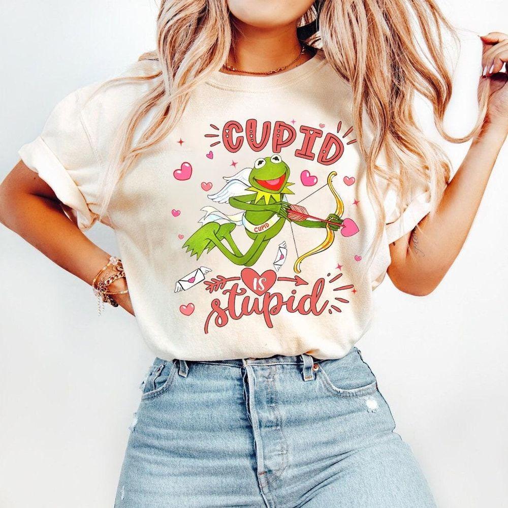 Disney Muppets Kermit The Frog Cupid Is Stupid Valentine Funny Apparel