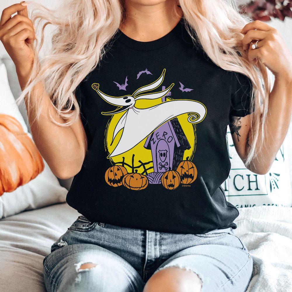 Disney The Nightmare Before Christmas Zero Pumpkin Graveyard Shirt