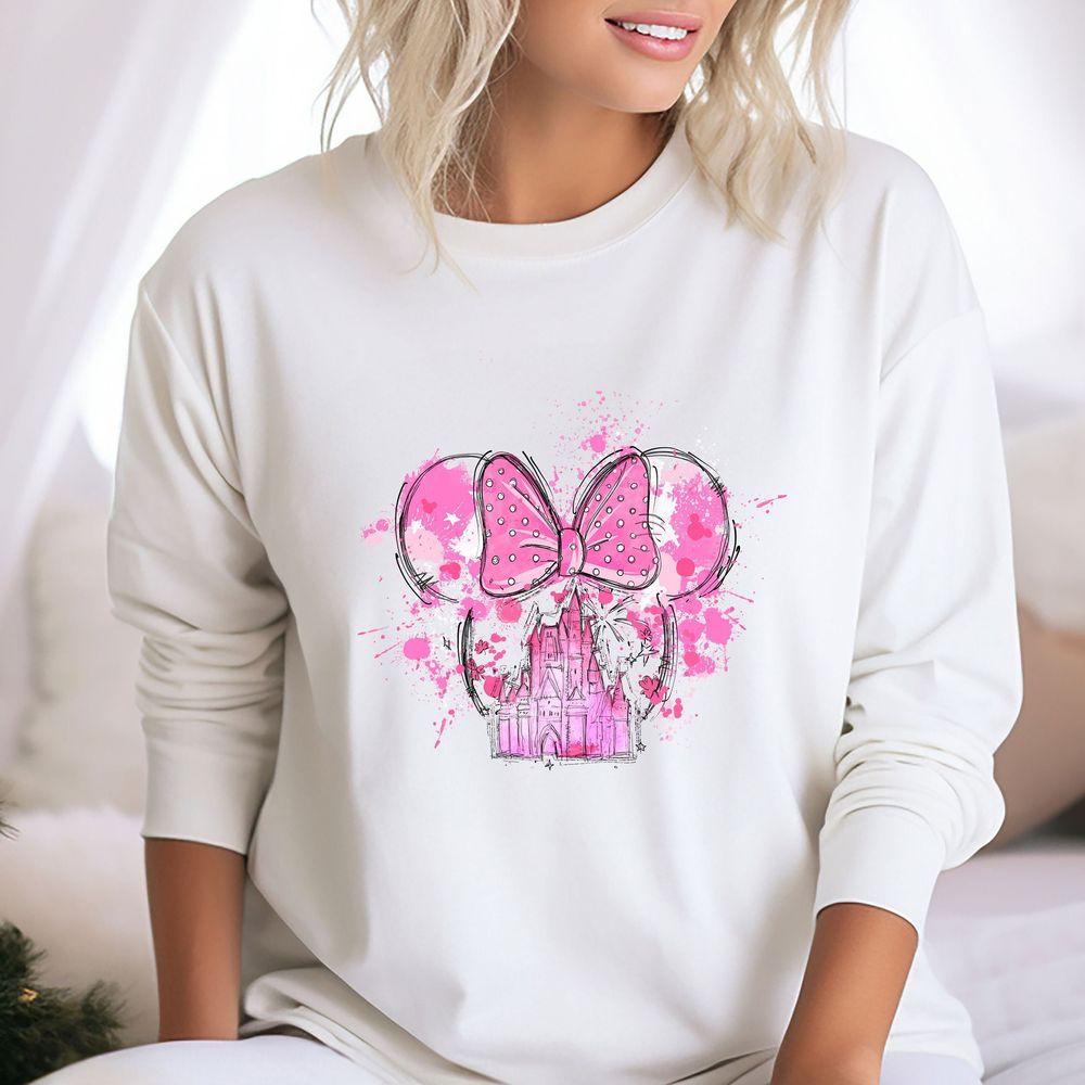 Disney Watercolor Castle Minnie Shirt