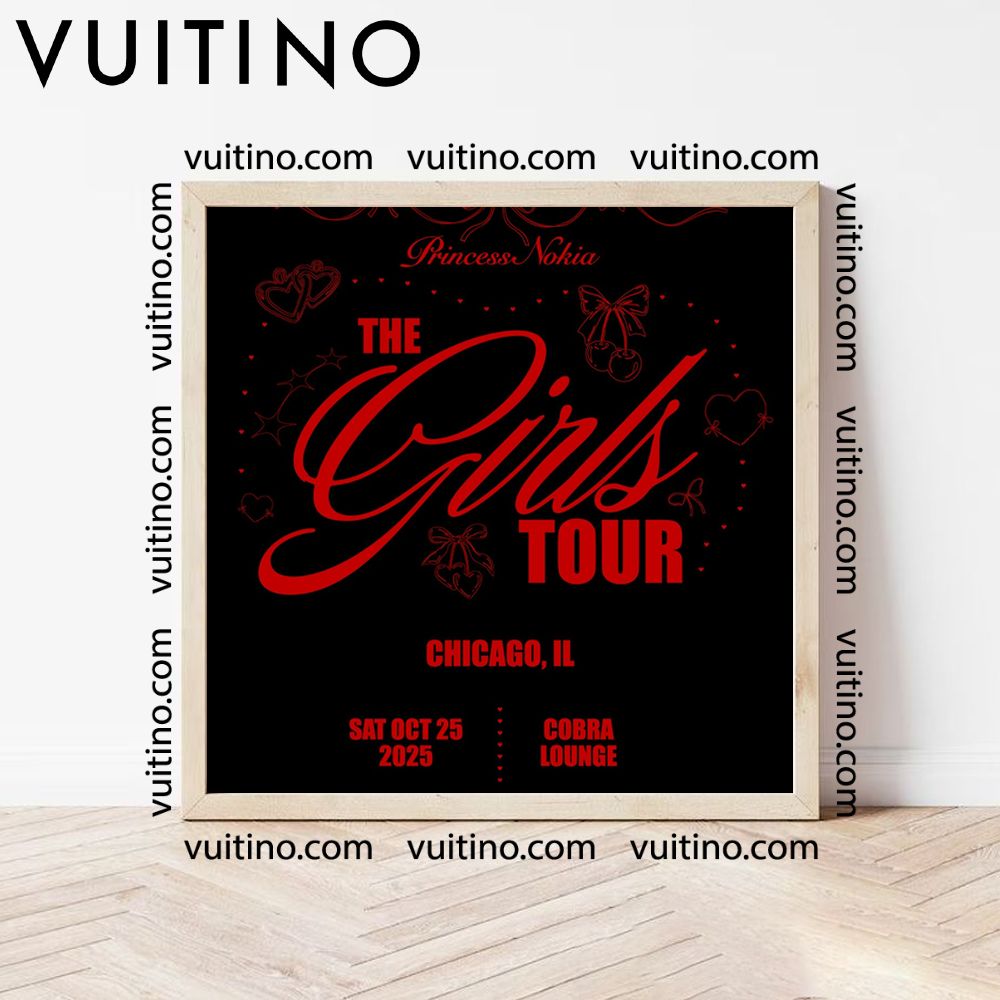 Princess Nokia Girls Tour Chicago 2025 No Frame Square Poster Princess Nokia Girls Tour Chicago 2025 No Frame Square Poster