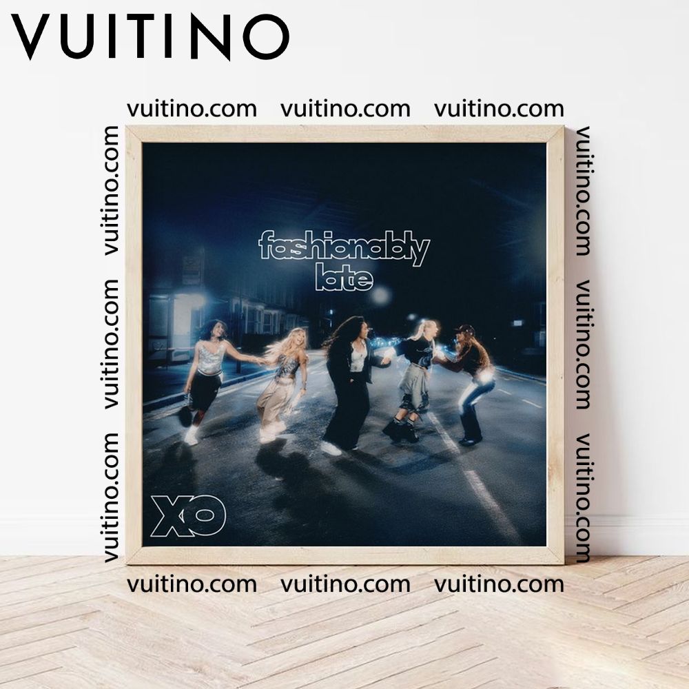 Xo Fashionably Late Square Poster No Frame Xo Fashionably Late Square Poster No Frame