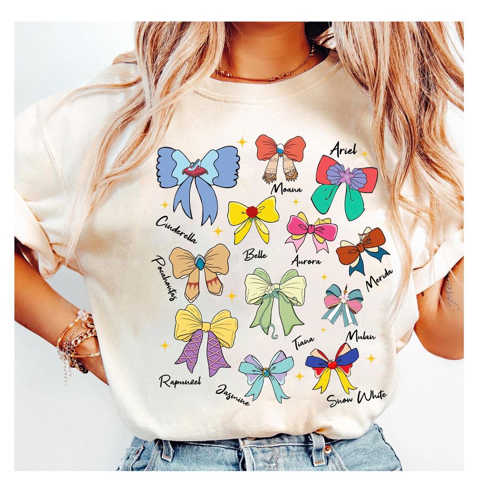 Coquette Bows Watercolor Disney Princess 6 Vuitino Merch