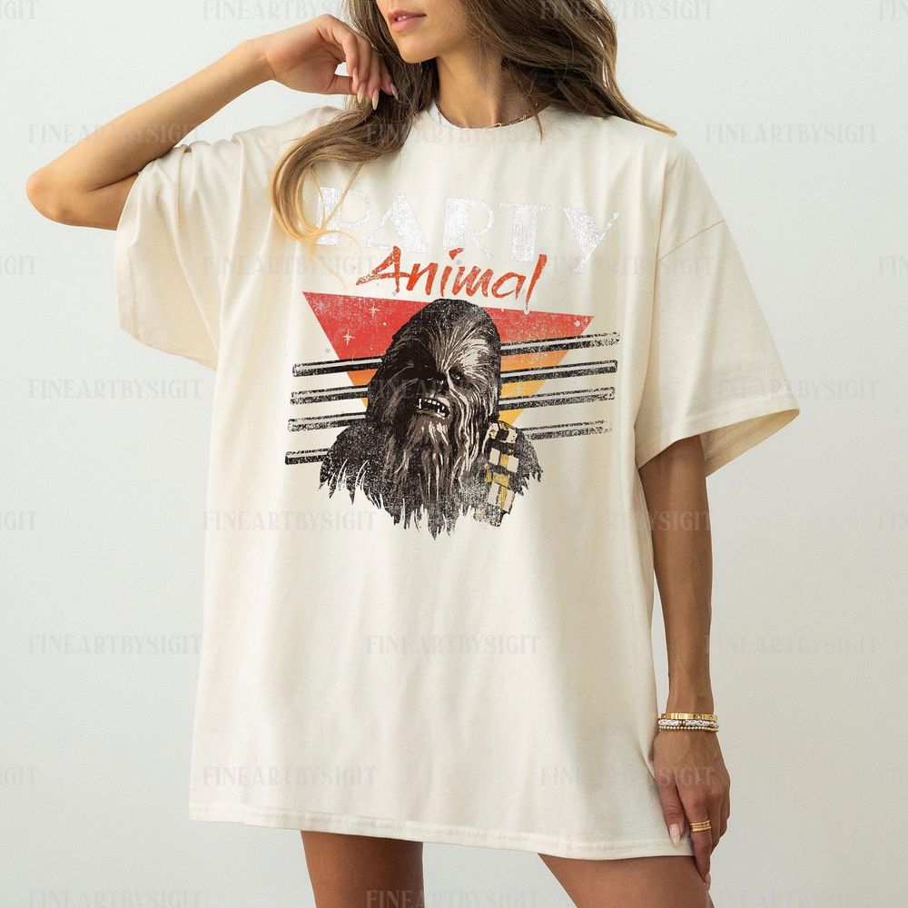 Star Wars Chewbacca Party Animal Vintage Graphic Vuitino Shirt