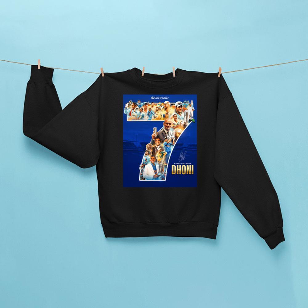 7th Happy Birthday Dhoni 2025 Apparel