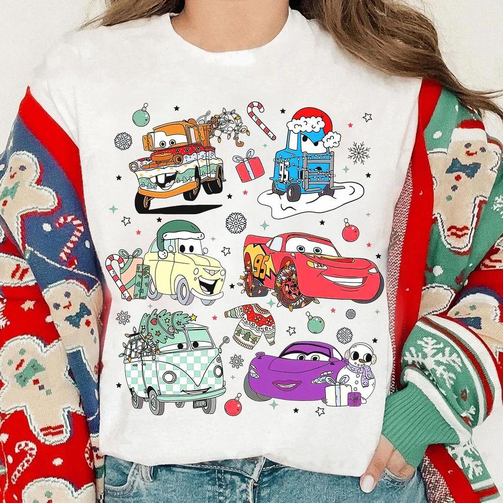 Cars Full Characters Christmas Lights Shirt
