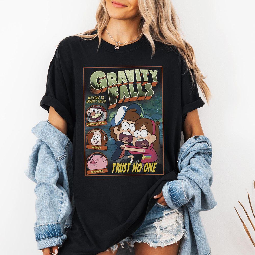 Disney Gravity Falls Trust No One Scared Dipper Mabel Apparel