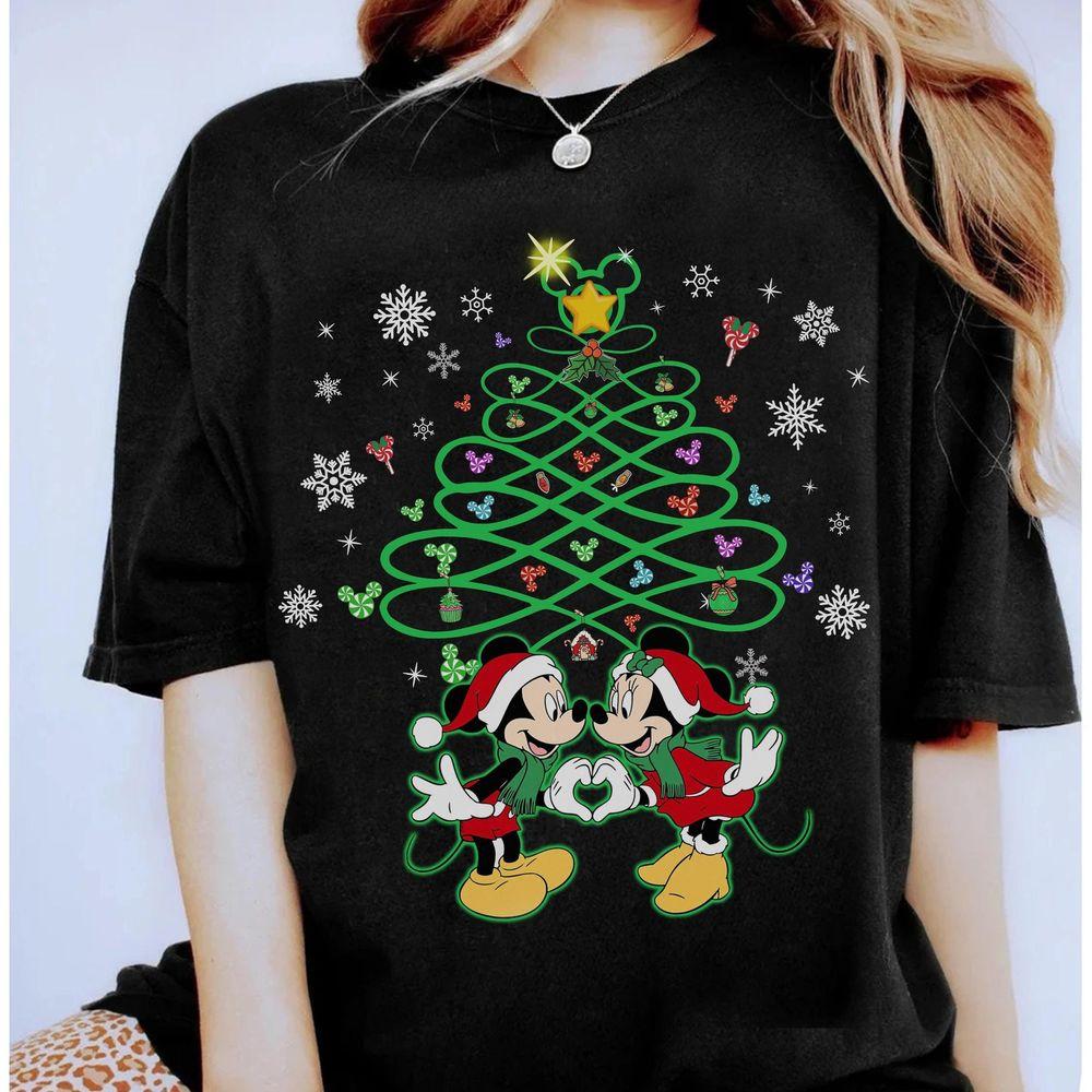 Disney Mickey And Minnie Christmas Tree Shirt