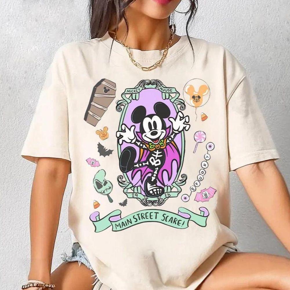 Disney Mickey Costume Vire Halloween Spooky Shirt
