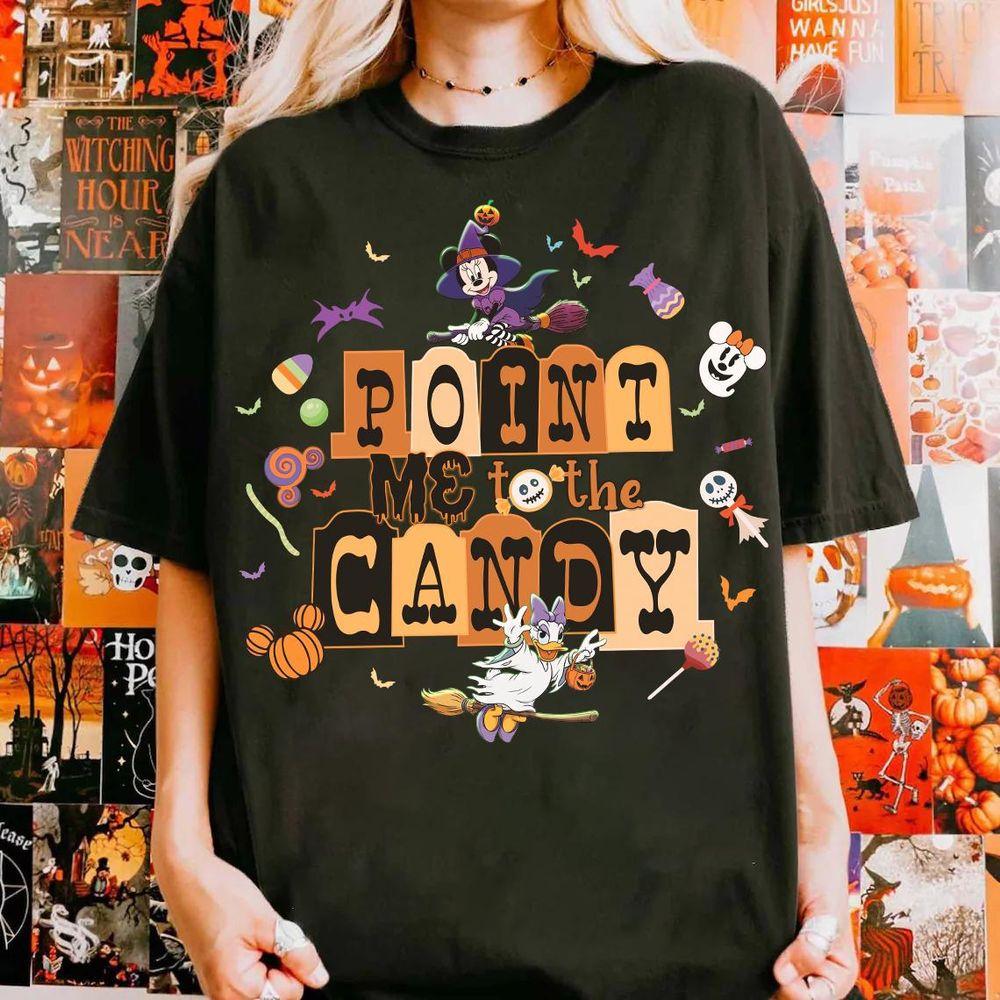 Disney Minnie And Daisy Point Me To The Candy Halloween Apparel