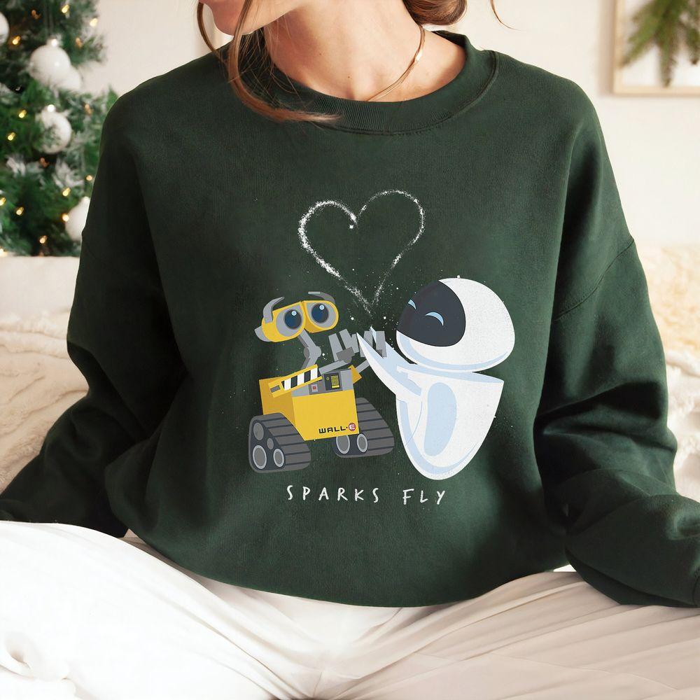Disney Pixar Walle And Eve Heart Sparks Fly Merch