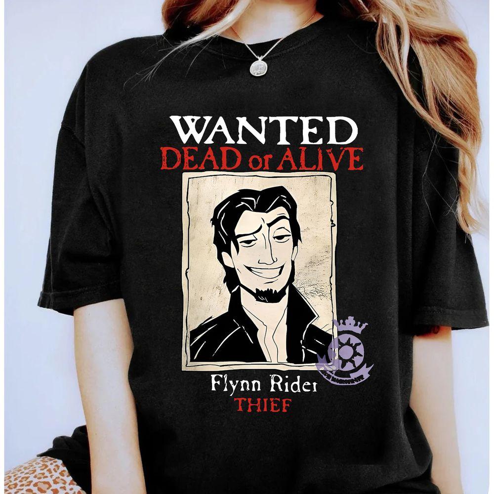 Disney Tangled Funny Wanted Dead Or Alive Flynn Rider Thief Retro Apparel