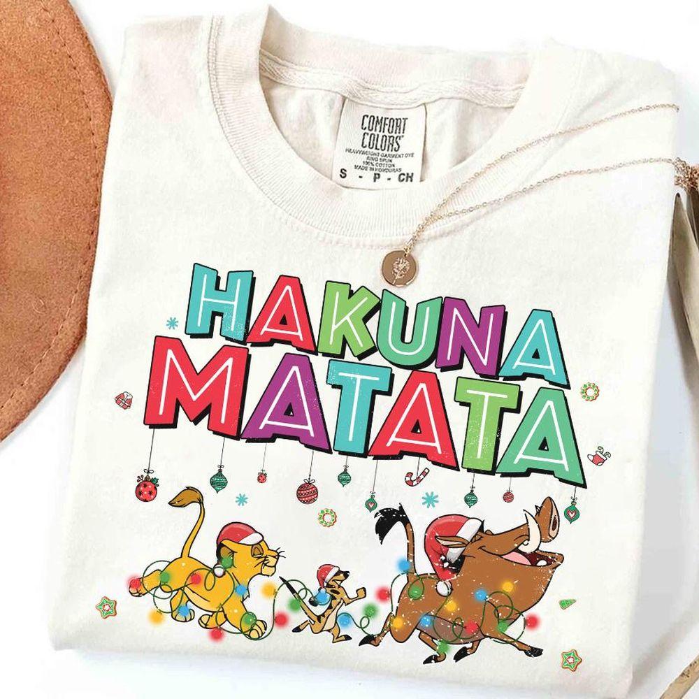 Disney The Lion King Hakuna Matata Christmas Lights Group Apparel