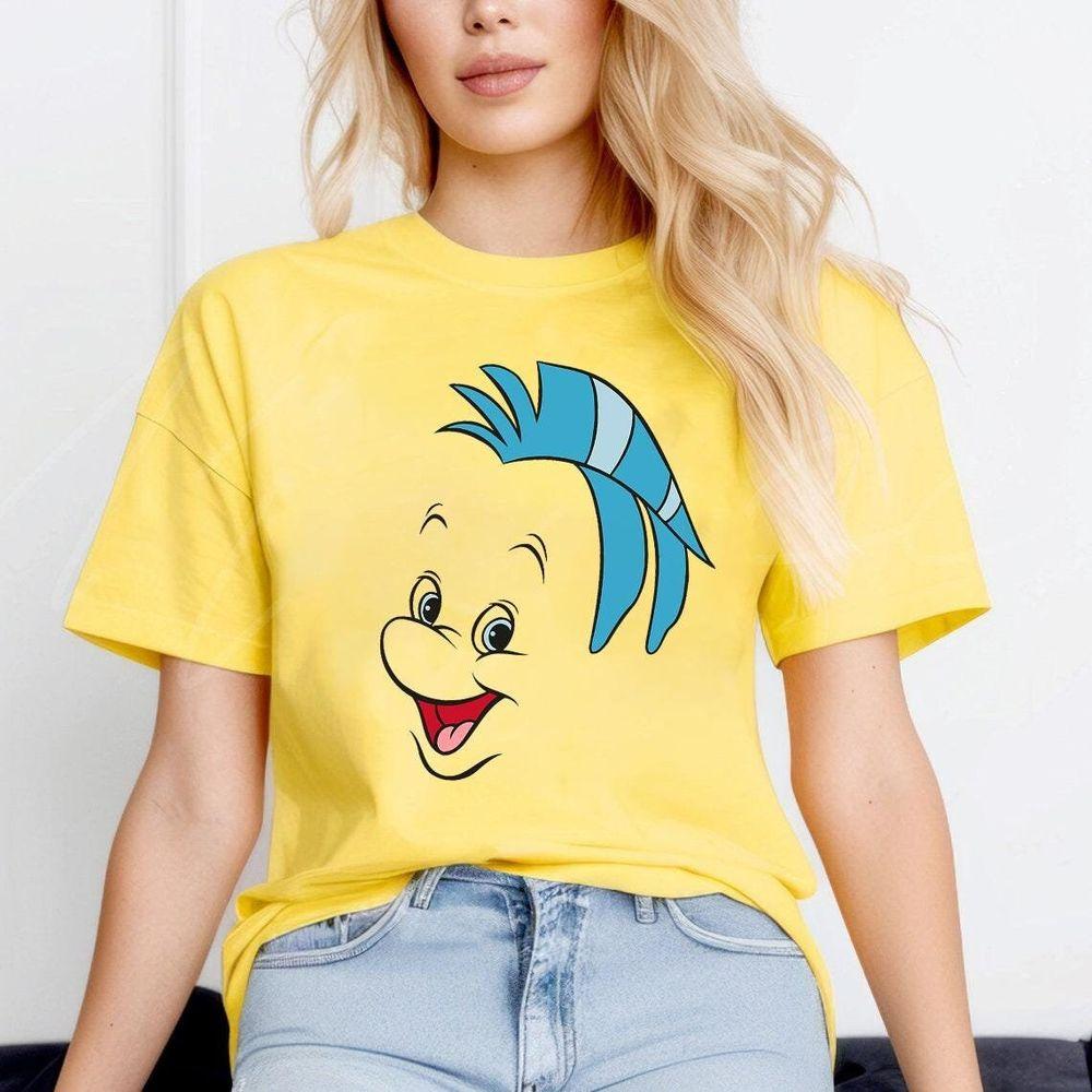 Disney The Little Mermaid Flounder Big Face Costume Apparel