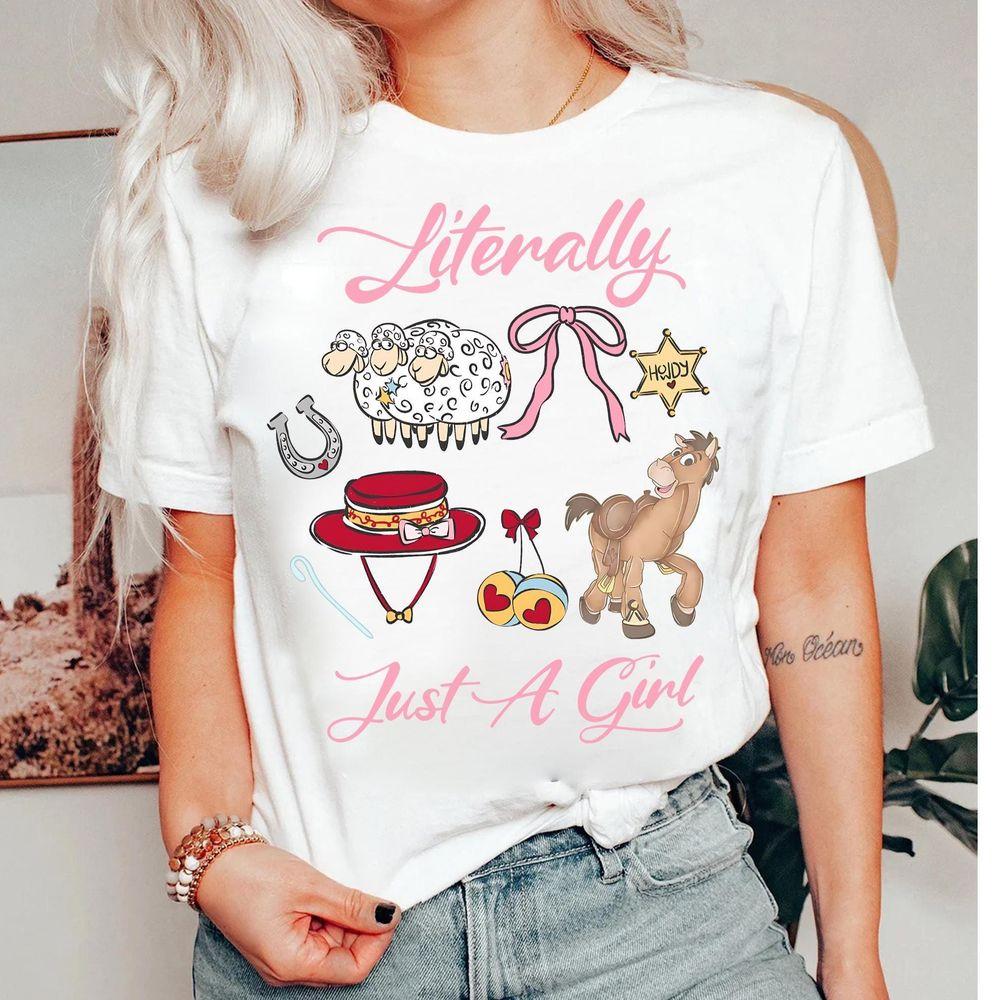 Disney Toy Story Jessie Bullseye Literally Just A Girl Shirt