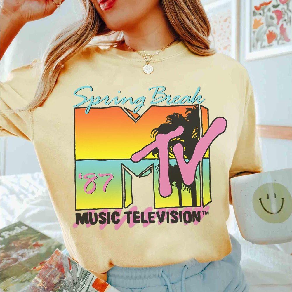 Mtv Logo Spring Break 87 Graphic Apparel