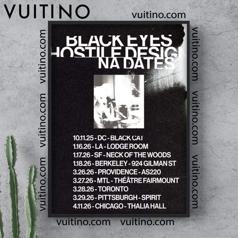 Black Eyes Hostile Design Tour 2025 No Frame Vertical Poster Black Eyes Hostile Design Tour 2025 No Frame Vertical Poster