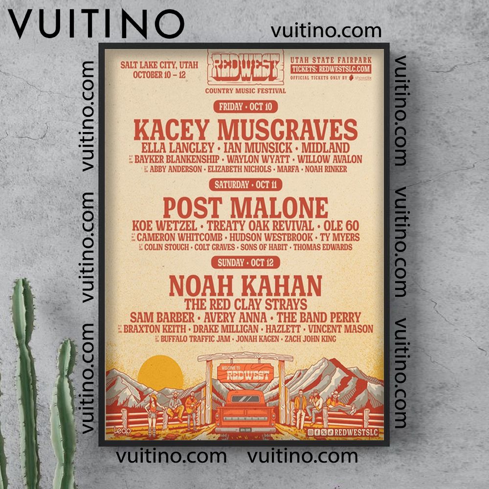 Redwest Festival 2025 Vertical Poster No Frame Redwest Festival 2025 Vertical Poster No Frame