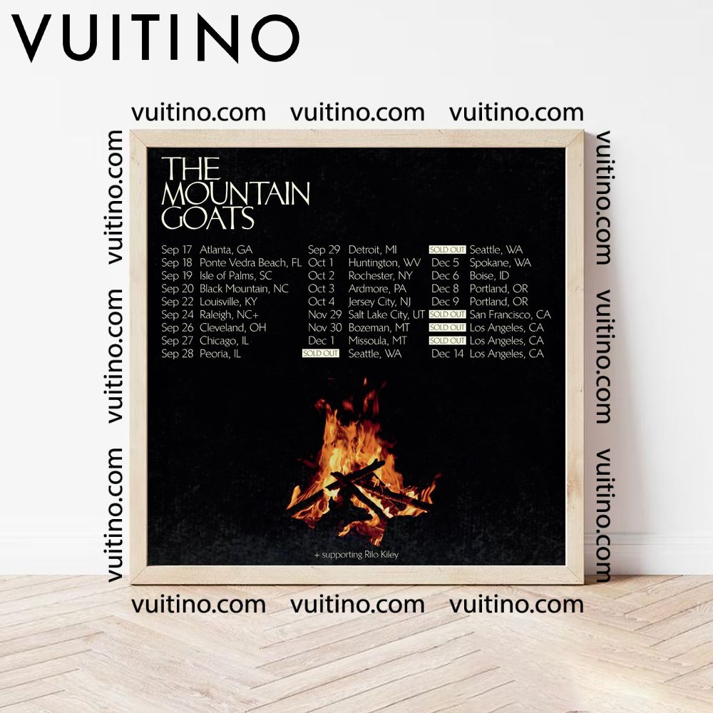 The Mountain Goats Through This Fire Across From Peter Balkan 2025 Tour Dates Square Poster No Frame The Mountain Goats Through This Fire Across From Peter Balkan 2025 Tour Dates Square Poster No Frame
